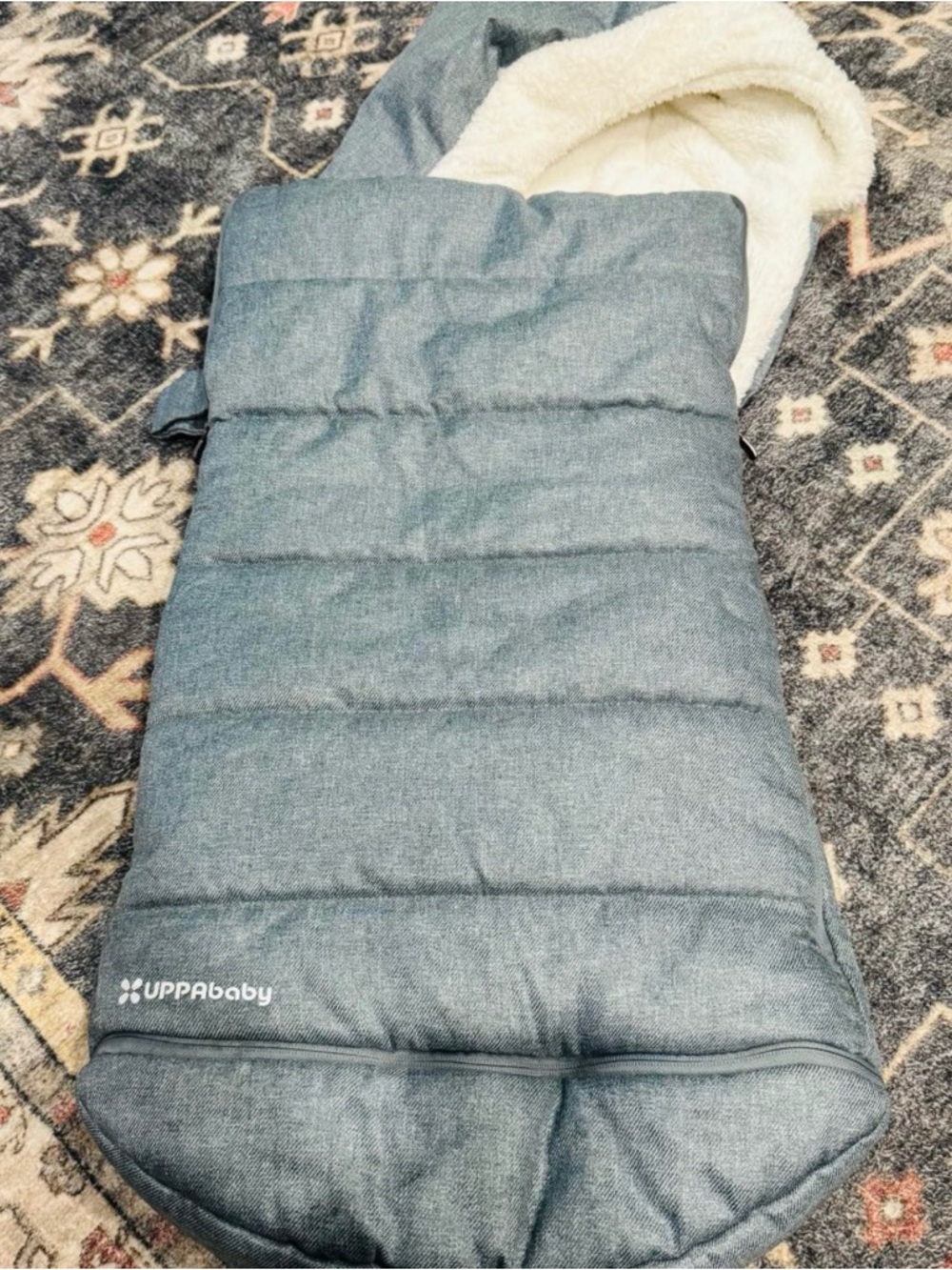 Gray Quilted Footmuff - Cozy Lined Stroller Sleeping Bag